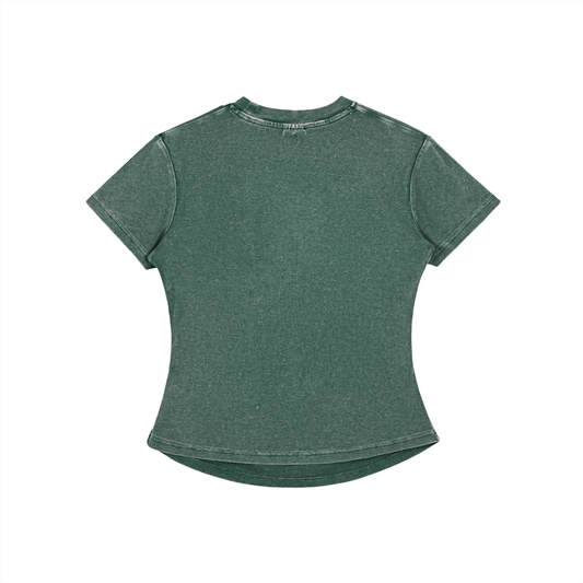 Different Martian Green Vintage-Wash Bodycon Tee