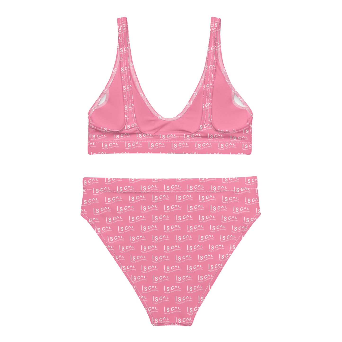 I S CAL RECYCLED HIGH-WAISTED BIKINI-PLANETARY PINK