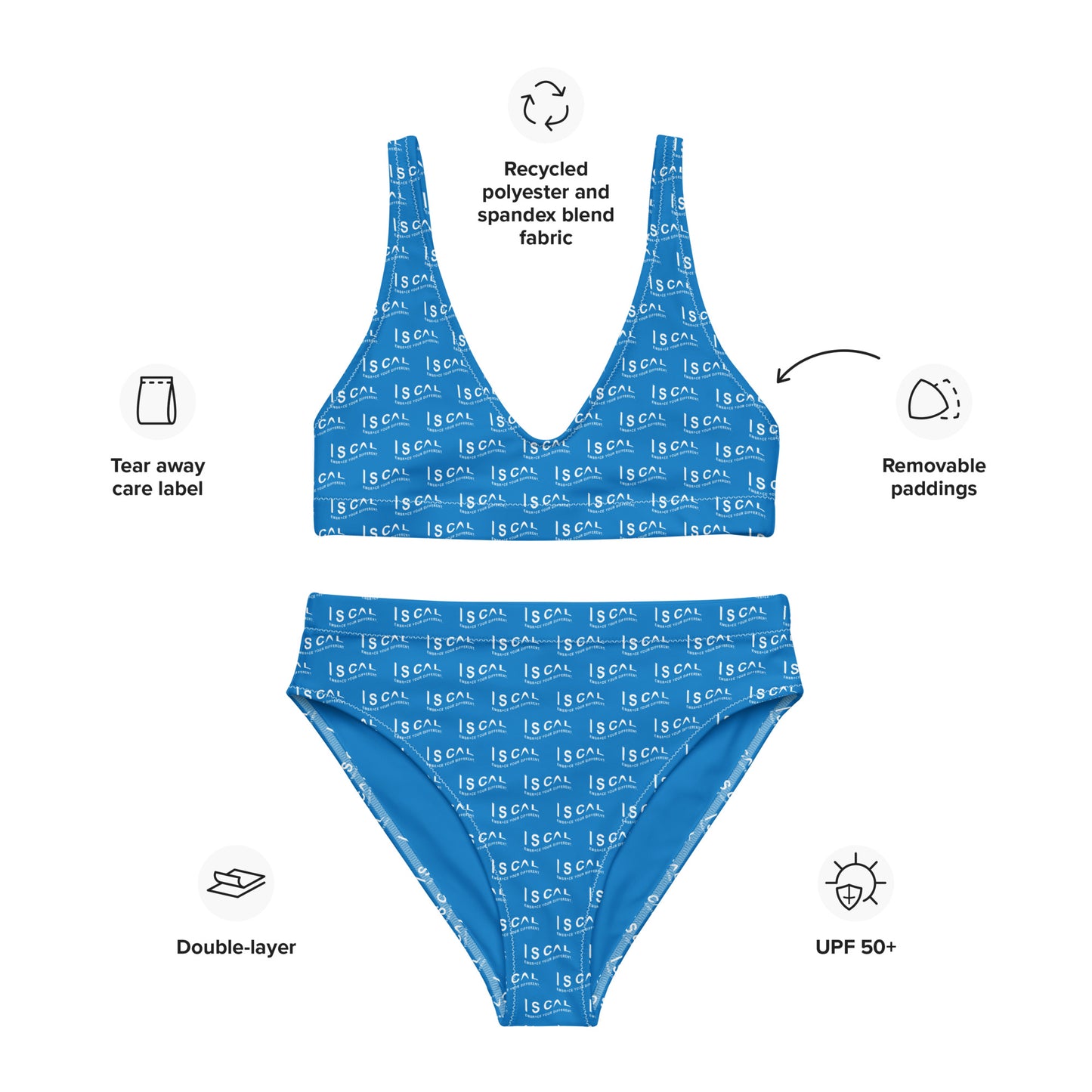 I S CAL RECYCLED HIGH-WAISTED BIKINI