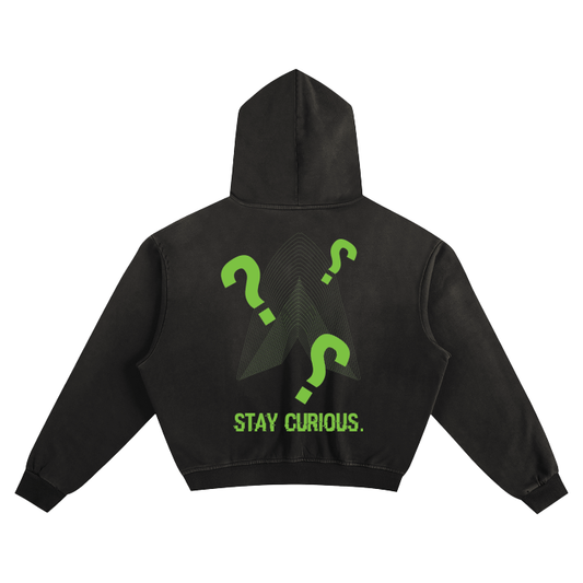 Stay Curious Sunfade Boxy Hoodie