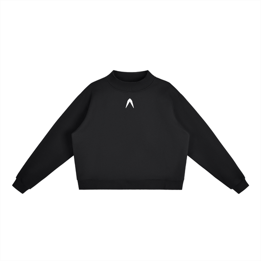 A Logo Mock-Neck Crew Sweatshirt
