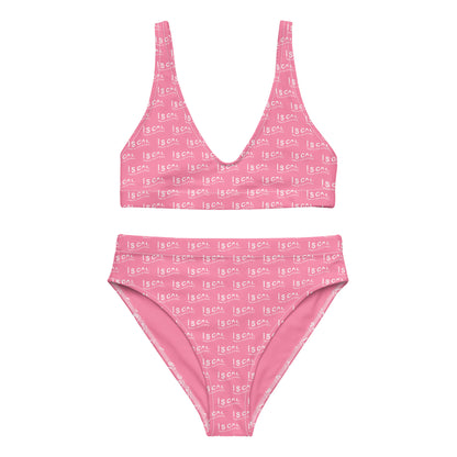 I S CAL RECYCLED HIGH-WAISTED BIKINI-PLANETARY PINK