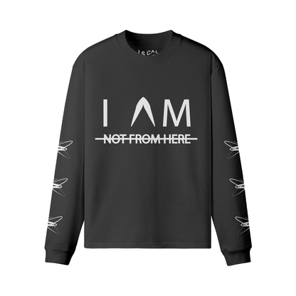 I AM NOT FROM HERE LONG SLEEVE TEE - I S CAL-Imaginative Souls Curious About Life