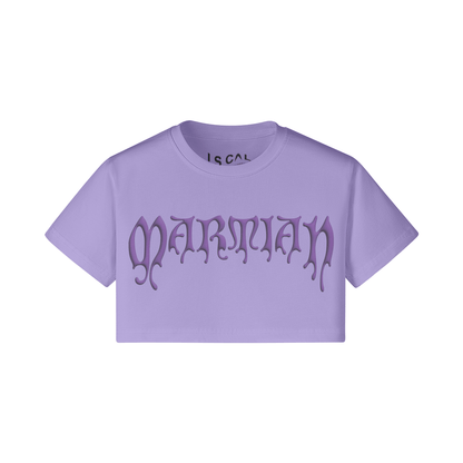 MARTIAN CROP TEE-PURP - I S CAL-Imaginative Souls Curious About Life