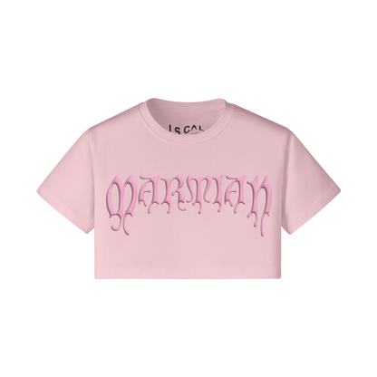 MARTIAN CROP TEE-PLANETARY PINK - I S CAL-Imaginative Souls Curious About Life