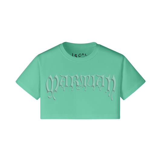 MARTIAN CROP TEE-GREEN - I S CAL-Imaginative Souls Curious About Life